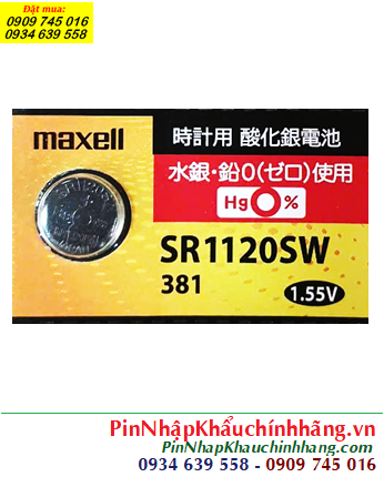 MAXELL SR1120W; Pin đồng hồ 1.55v Silver Oxide Maxell SR1120SW _Pin 391 |HÀNG CÓ SẲN